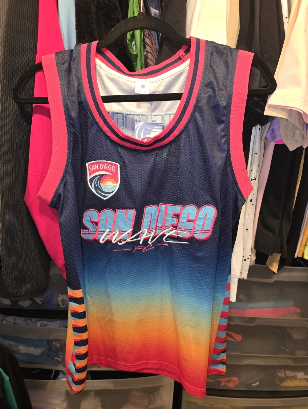 San Diego Gradient Soccer Jersey - Vibrant Blue to Orange
